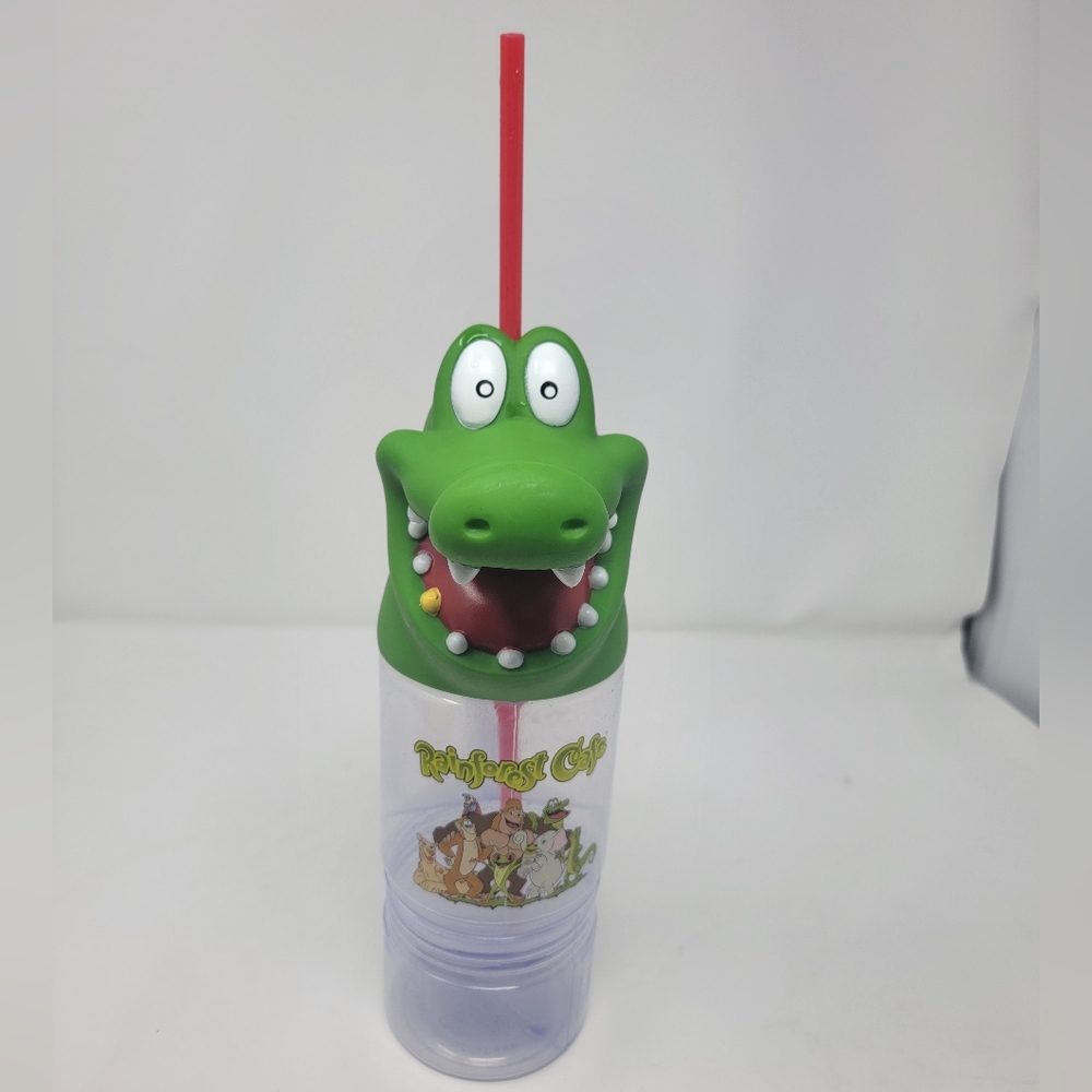 Rainforest Cafe Travel Bottles/Snack Cup Nile Crocodile Water Souvenir Bottle